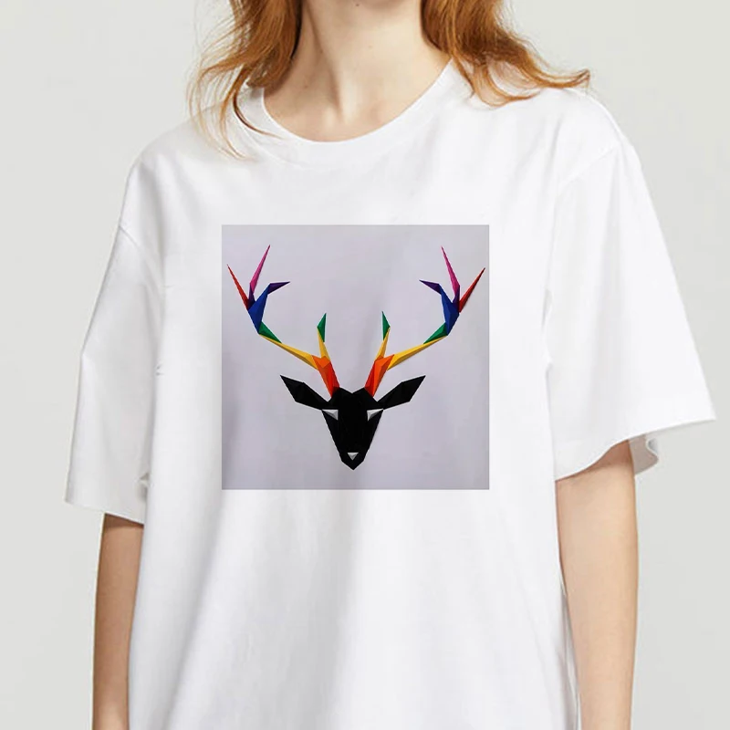 New Tshirt Geometry Printed Tops Female Clothing Thin Section T shirt Women Harajuku White Short Sleeve T-shirt Femme
New Tshirt Geometry Printed Tops Female Clothing Thin Section T shirt Women Harajuku White Short Sleeve T-shirt Femme