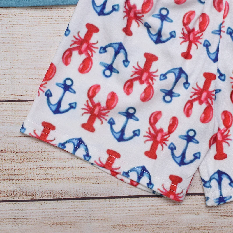 Fashionable Tideway Cotton Girls Suit Sleeveless Lobster Print Top And Blue Shorts Suit for 1-7Years Baby Clothing
Fashionable Tideway Cotton Girls Suit Sleeveless Lobster Print Top And Blue Shorts Suit for 1-7Years Baby Clothing