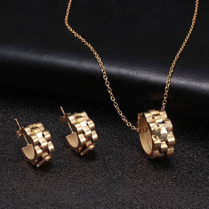 New Brand Round Stainless Steel Women Female Charm Crystal Jewelry Set Wedding Party Necklace and Earrings Birthday Gift 
New Brand Round Stainless Steel Women Female Charm Crystal Jewelry Set Wedding Party Necklace and Earrings Birthday Gift