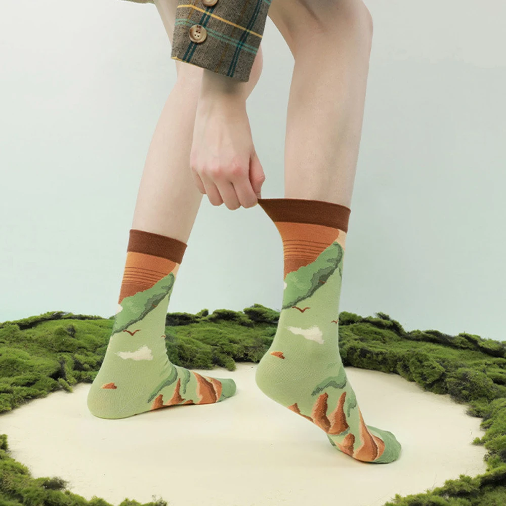 Natural Harajuku Spring Summer Fashion Middle Tube Socks Soft Cotton Socks Scenery Printed Hosiery
Natural Harajuku Spring Summer Fashion Middle Tube Socks Soft Cotton Socks Scenery Printed Hosiery