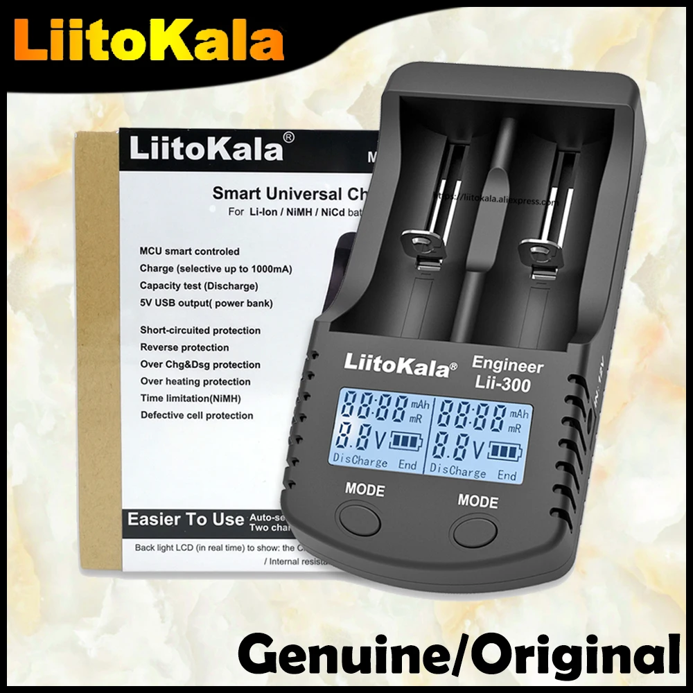 Liitokala Lii 500 500S Зарядное устройство PD4 300 400 18650 3 7 В 26650 21700 18350 14500 AA Батарея|Зарядные