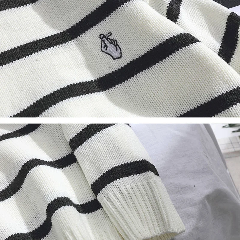 Classic Turtleneck Sweater Women Pullovers Striped Loose Warm Korean Style All-match High Quality Females Couple Popular Trendy
Classic Turtleneck Sweater Women Pullovers Striped Loose Warm Korean Style All-match High Quality Females Couple Popular Trendy