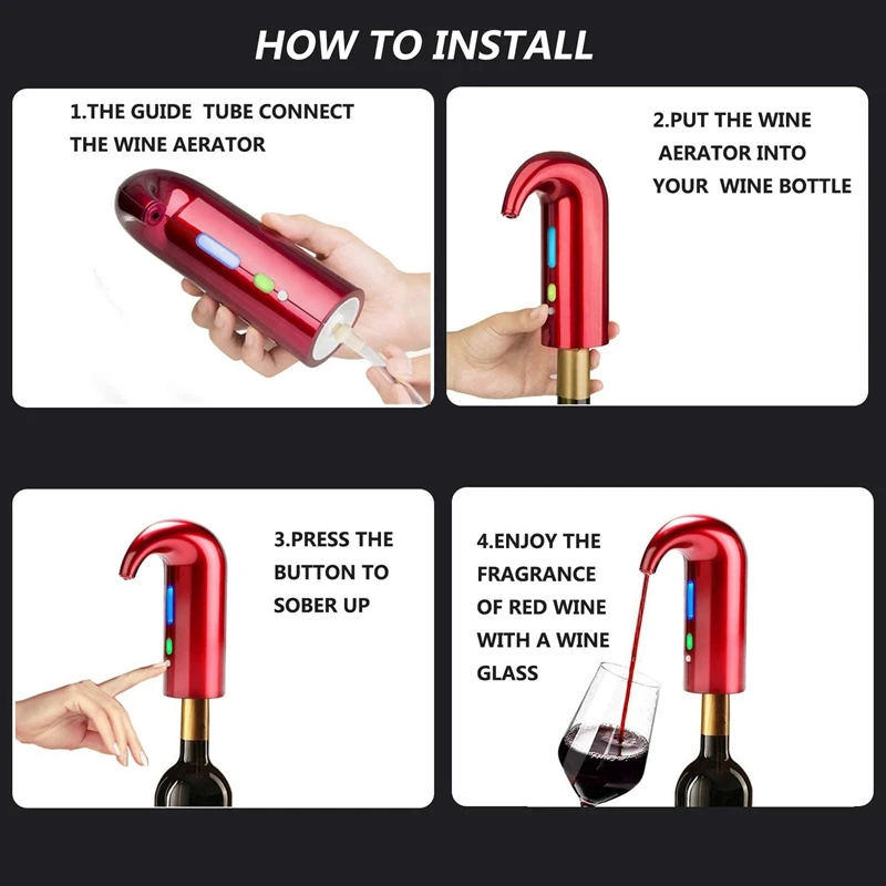 Electric Wine Aerator, Wine Aerator Pourer Multi-Smart Automatic Wine Dispenser Filter Stopper Aeration
Electric Wine Aerator, Wine Aerator Pourer Multi-Smart Automatic Wine Dispenser Filter Stopper Aeration
