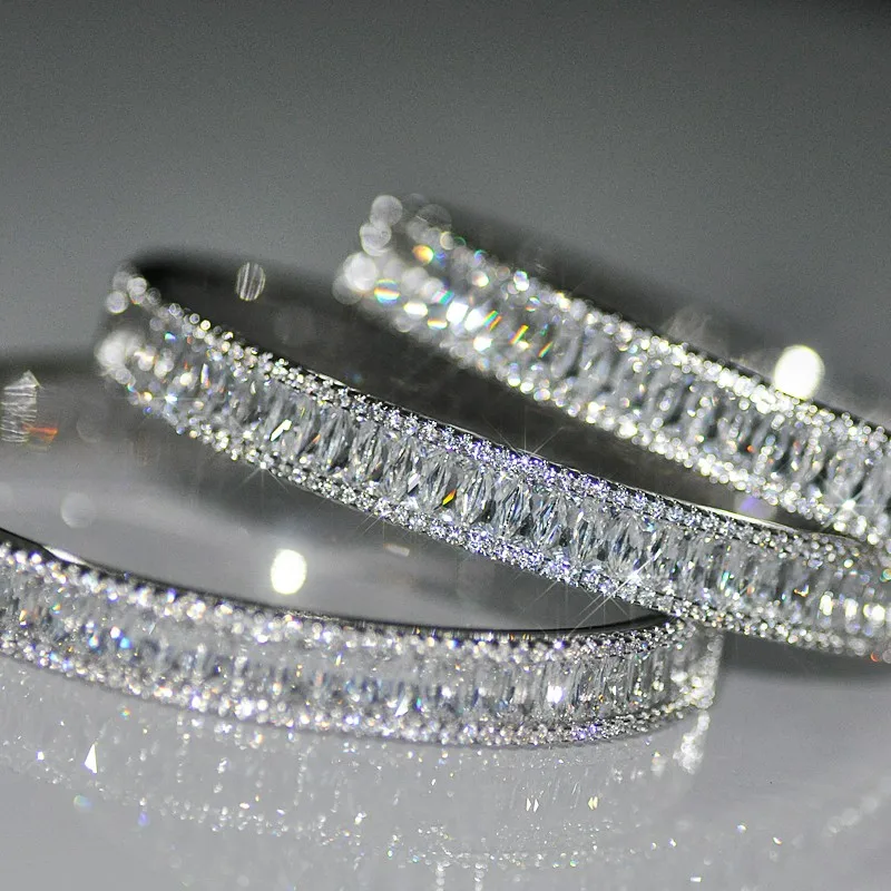 Charm Baguette Bangle 5A cubic zirconia stone bracelet White Gold Filled Bracelets Bangles for women men wedding accessaries
Charm Baguette Bangle 5A cubic zirconia stone bracelet White Gold Filled Bracelets Bangles for women men wedding accessaries
