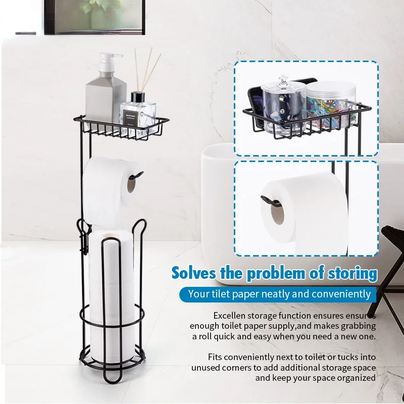 Toilet Paper Holder Stand Stainless Steel Bathroom Paper Roll Home Multifunctional Storage Shelf for Cell Phone and Tissue
Toilet Paper Holder Stand Stainless Steel Bathroom Paper Roll Home Multifunctional Storage Shelf for Cell Phone and Tissue
