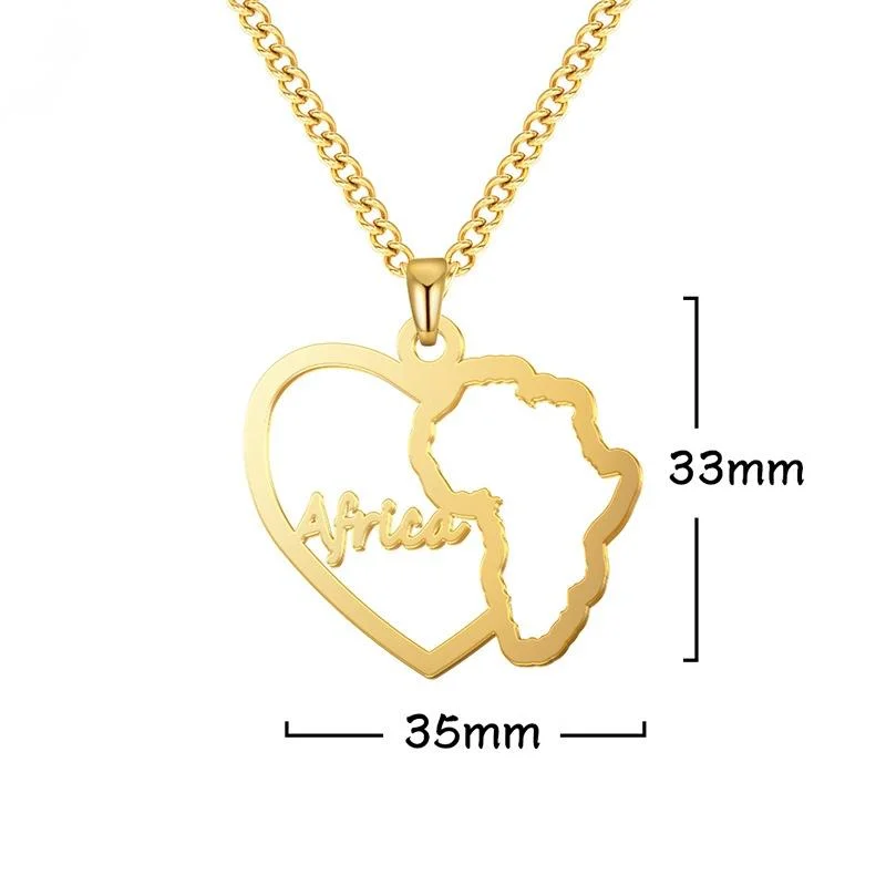 Sipuris Custom Name Necklace Heart Africa map Stainless Steel Necklaces For Women Men Personalized Jewelry New Year Gift 2021New
Sipuris Custom Name Necklace Heart Africa map Stainless Steel Necklaces For Women Men Personalized Jewelry New Year Gift 2021New