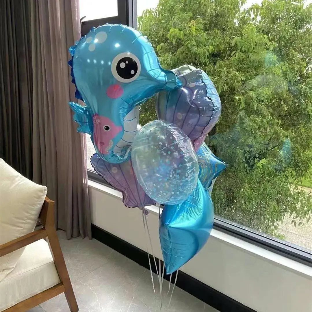 Hippocampus Balloons Foil Jellyfish Balloon Transparent Shell Globos Ocean Theme Children's Birthday Party Wedding Decorations
Hippocampus Balloons Foil Jellyfish Balloon Transparent Shell Globos Ocean Theme Children's Birthday Party Wedding Decorations