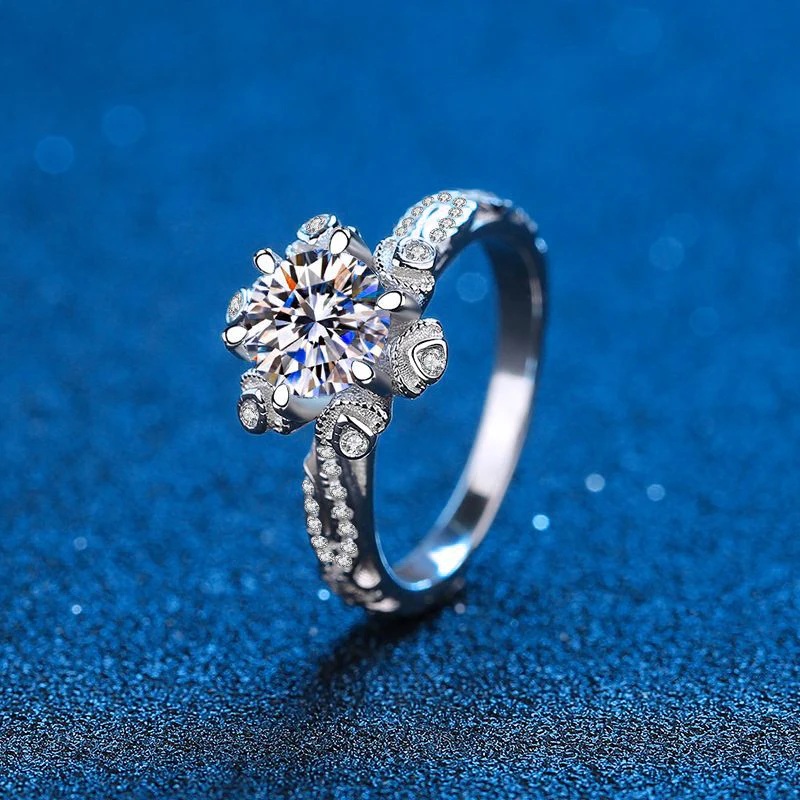 Real Moissanite Engagement Rings For Women Brilliant Round Diamond Ring Sterling Silver Proposal Engagement Wedding Band Rings
Real Moissanite Engagement Rings For Women Brilliant Round Diamond Ring Sterling Silver Proposal Engagement Wedding Band Rings