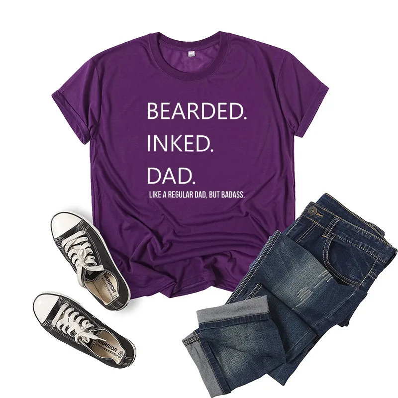 Bearded Inked DAD Letter Print Women T Shirt Short Sleeve ONeck Loose Women Tshirt Ladies Tee Shirt Tops Clothes Camisetas Mujer
Bearded Inked DAD Letter Print Women T Shirt Short Sleeve ONeck Loose Women Tshirt Ladies Tee Shirt Tops Clothes Camisetas Mujer
