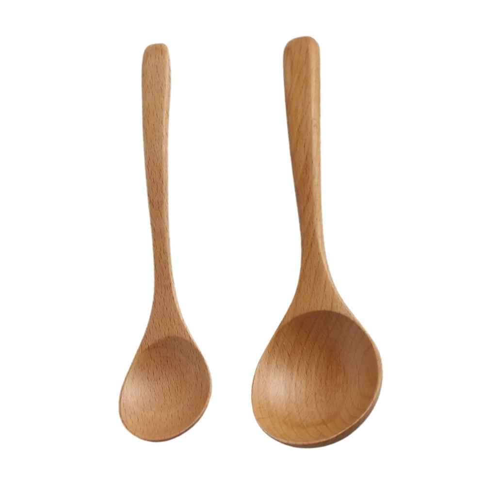 2pcs Simple Wooden Long Handle Soup Spoon Rise Spoon Porridge Spoons (Khaki)
2pcs Simple Wooden Long Handle Soup Spoon Rise Spoon Porridge Spoons (Khaki)