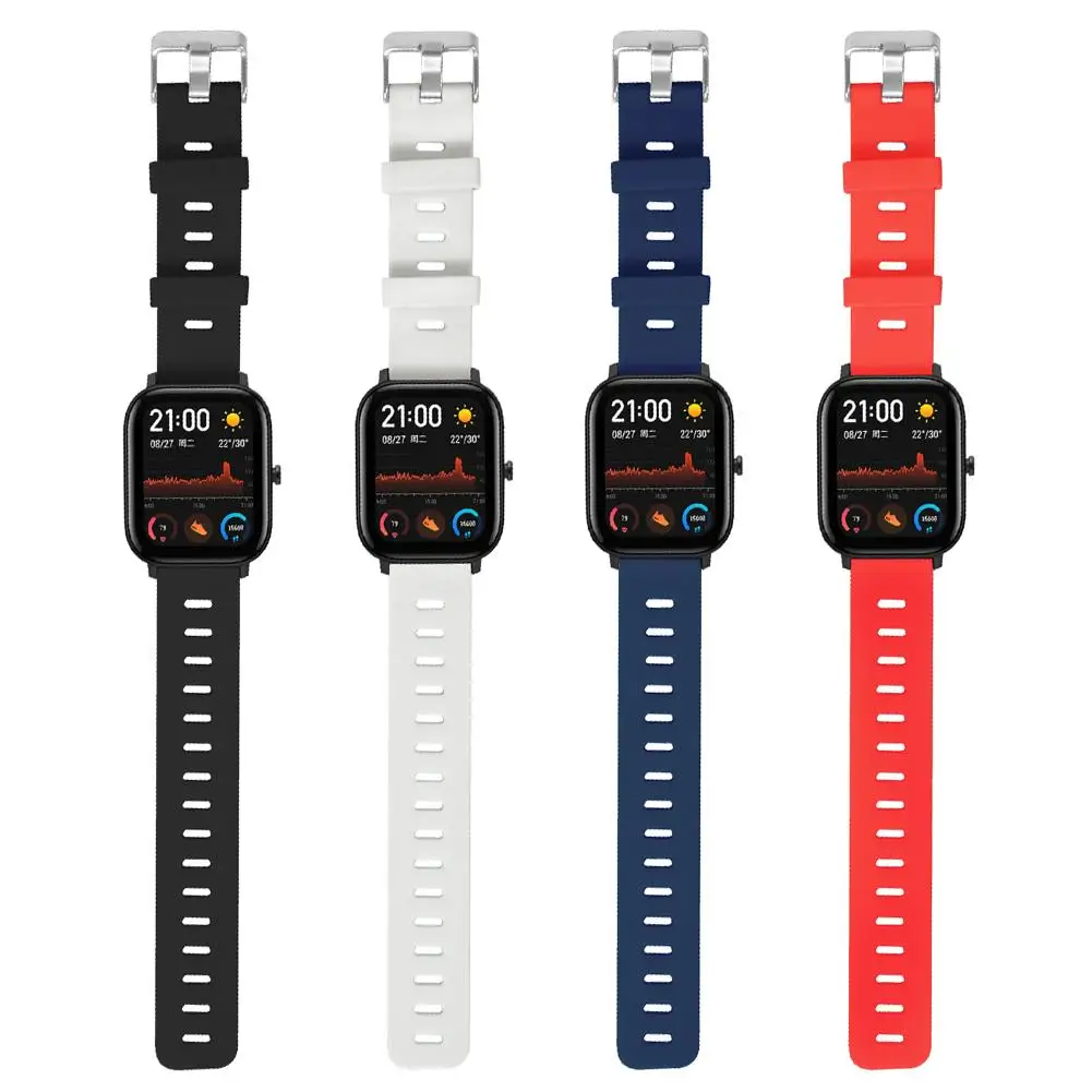 Для Huami GTR ремешок для часов силиконовый спортивный на запястье Amazfit GTS Смарт часы