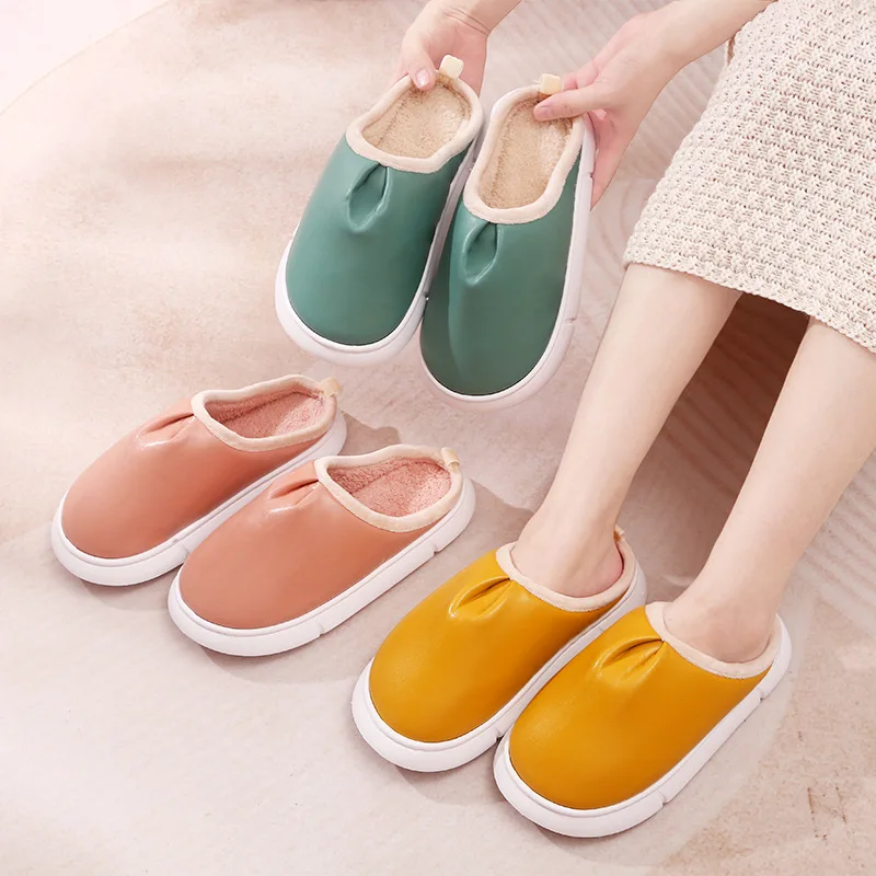 Waterproof Non-Slip Home Slippers Winter Warm Plush Women Indoor Cotton Non-Slips Ladies Soft Slippers Memory Foam Couples Shoes
Waterproof Non-Slip Home Slippers Winter Warm Plush Women Indoor Cotton Non-Slips Ladies Soft Slippers Memory Foam Couples Shoes