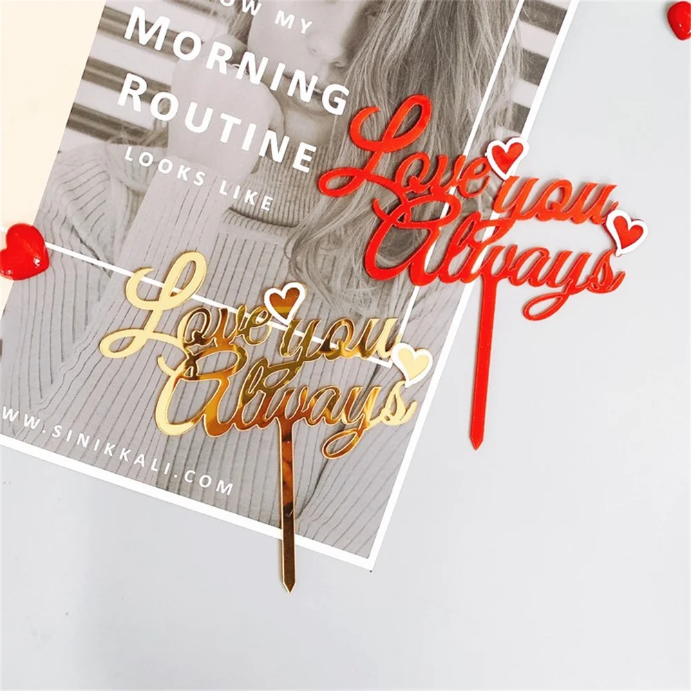 Valentine's Day Cake Toppers Cake Decoration Acrylic Double Layer Love You Always Love You Forever Dessert Decor Supplies Gift
Valentine's Day Cake Toppers Cake Decoration Acrylic Double Layer Love You Always Love You Forever Dessert Decor Supplies Gift