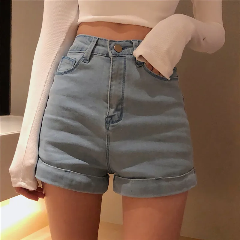 Denim Shorts Women's White Women Short Jeans Khaki Wide Leg Elastic Waist Vintage High Waist Shorts Women Summer
Denim Shorts Women's White Women Short Jeans Khaki Wide Leg Elastic Waist Vintage High Waist Shorts Women Summer