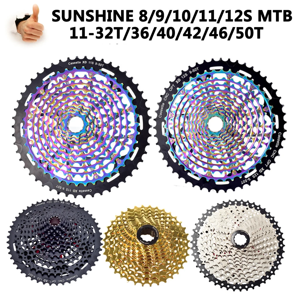Кассета для горного велосипеда SUNSHINE, 10 скоростей, кассета 9S 10 S 11S 12S, маховик 10 В/36/40/42/46/50T 52T для XD кассеты SRAM
Кассета для горного велосипеда SUNSHINE, 10 скоростей, кассета 9S 10 S 11S 12S, маховик 10 В/36/40/42/46/50T 52T для XD кассеты SRAM