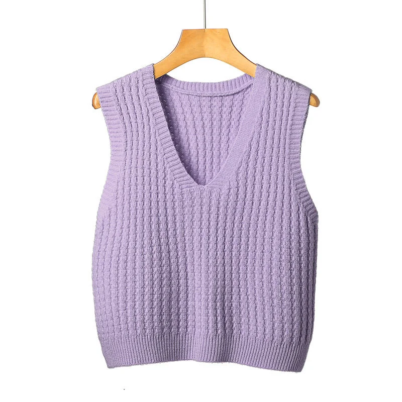 Vest Women Korean Fashion Spring Autumn New 2021 Loose Pullover Waistcoat Sweater Sleeveless Solid Knit Tops Female Outerwear
Vest Women Korean Fashion Spring Autumn New 2021 Loose Pullover Waistcoat Sweater Sleeveless Solid Knit Tops Female Outerwear