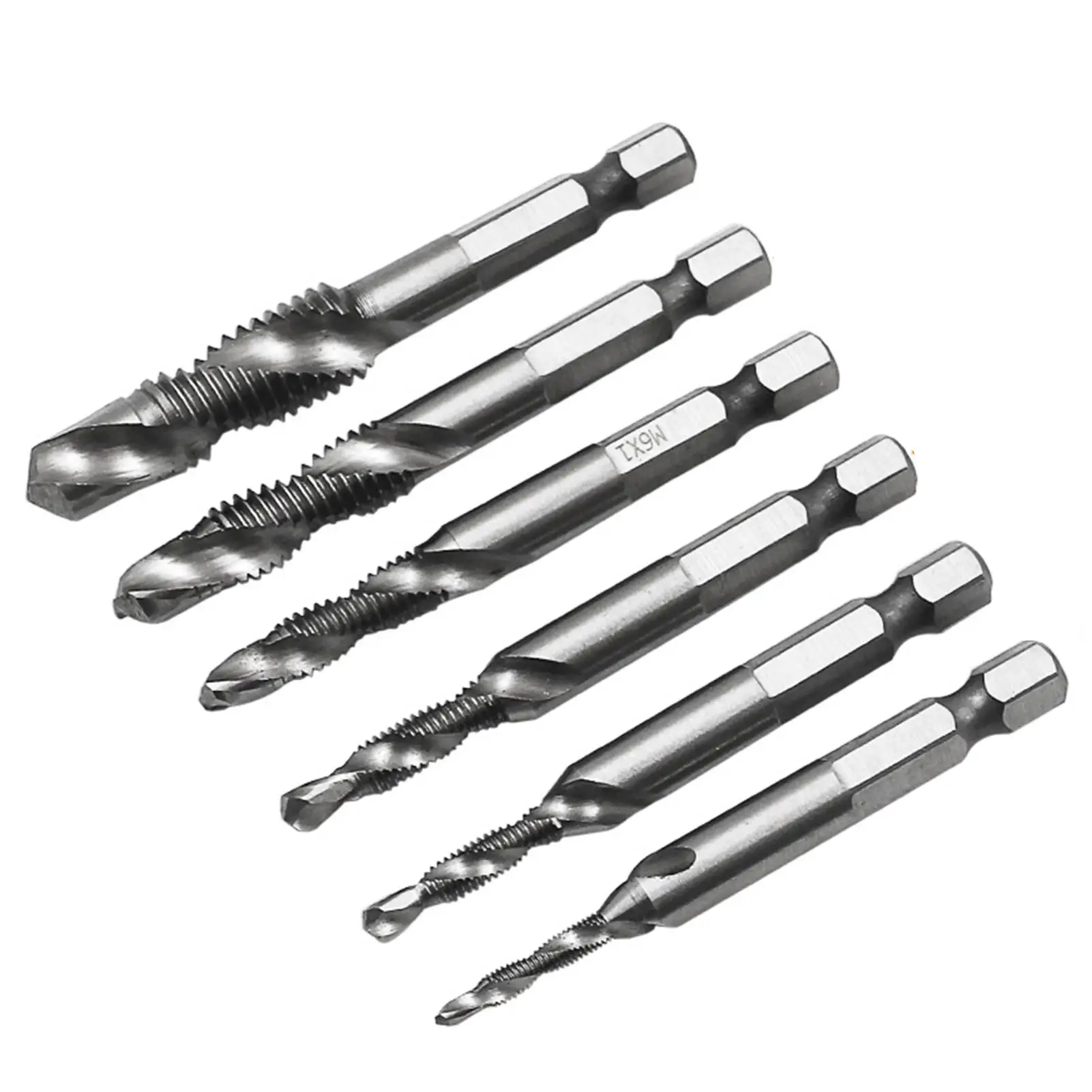 6Pcs M3-M10 Metric High Speed Steel Drill Bits Composite Taps for Screw Machine Drill Bits Taps High Speed Steel Rust Resistant
6Pcs M3-M10 Metric High Speed Steel Drill Bits Composite Taps for Screw Machine Drill Bits Taps High Speed Steel Rust Resistant
