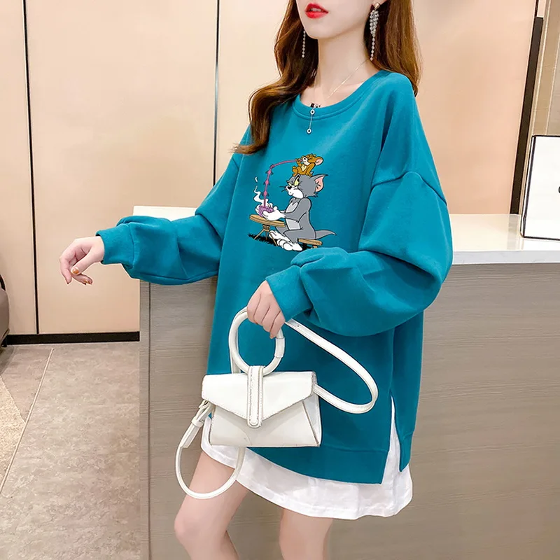 CN 2020 Sweatshirt women Spring Autumn New Korean Fake Two Patchwork Pullover Loose Cartoon Print Sleeve Oversized Sweatshirt
CN 2020 Sweatshirt women Spring Autumn New Korean Fake Two Patchwork Pullover Loose Cartoon Print Sleeve Oversized Sweatshirt