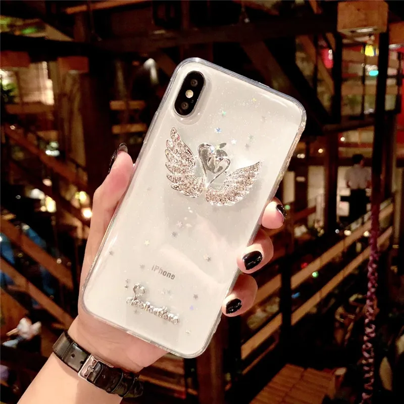 Чехол для Xiaomi A1 A3 A2 Lite Mi 8 9 SE lite Redmi 6A 7 7A note 5 6 милый 3D Блестящий Мягкий Прозрачный