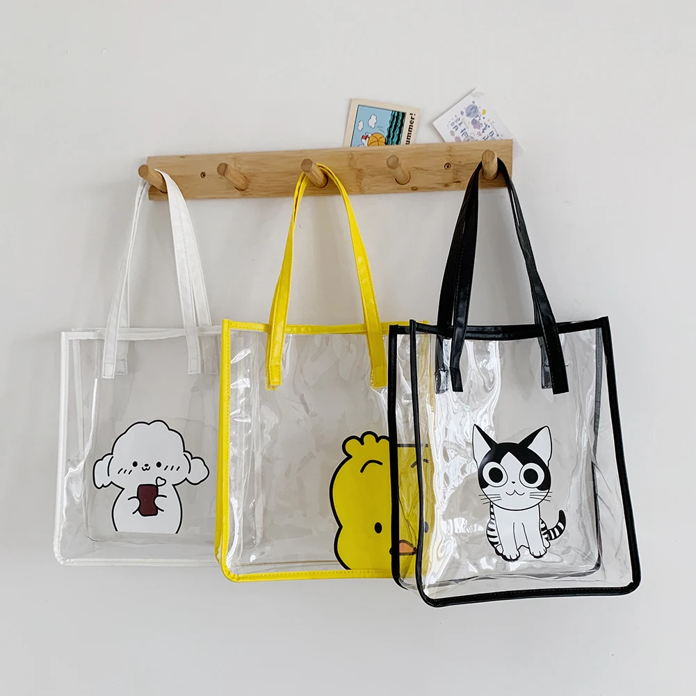 Fashion Women Transparent Cartoon Animal Printing Shoulder Shopping Bag Casual Ladies Large Capacity Top-handle Tote Handbags
Fashion Women Transparent Cartoon Animal Printing Shoulder Shopping Bag Casual Ladies Large Capacity Top-handle Tote Handbags