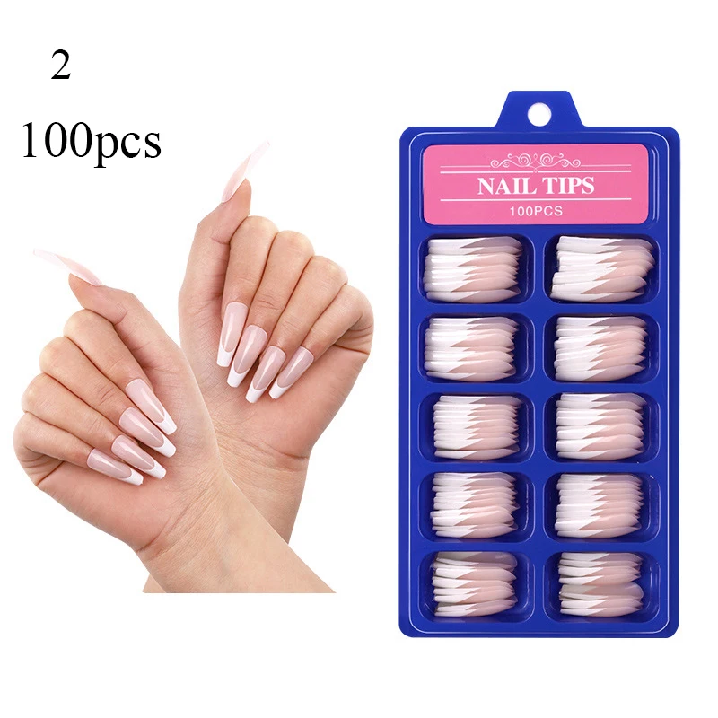 100Pcs/Set Nail Tips Long Coffin Ballerina French Full Cover False Nail Candy Color DIY Beauty Manicure Extension Accessories
100Pcs/Set Nail Tips Long Coffin Ballerina French Full Cover False Nail Candy Color DIY Beauty Manicure Extension Accessories