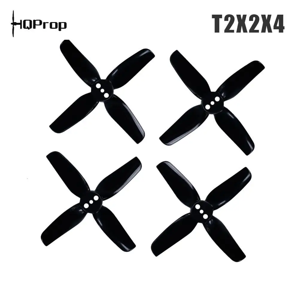 Высококачественный Прочный пропеллер HQ T2X2X4 2020 2 дюйма 4 лопасти черный Пропеллер