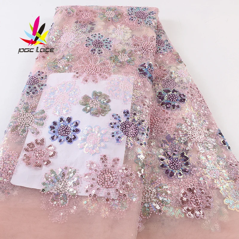 Africa French Lace Fabric Sequins Sequence Pink Latest Design Style Gold Color Nigerian High Quality Best Selling New Arrival
Africa French Lace Fabric Sequins Sequence Pink Latest Design Style Gold Color Nigerian High Quality Best Selling New Arrival