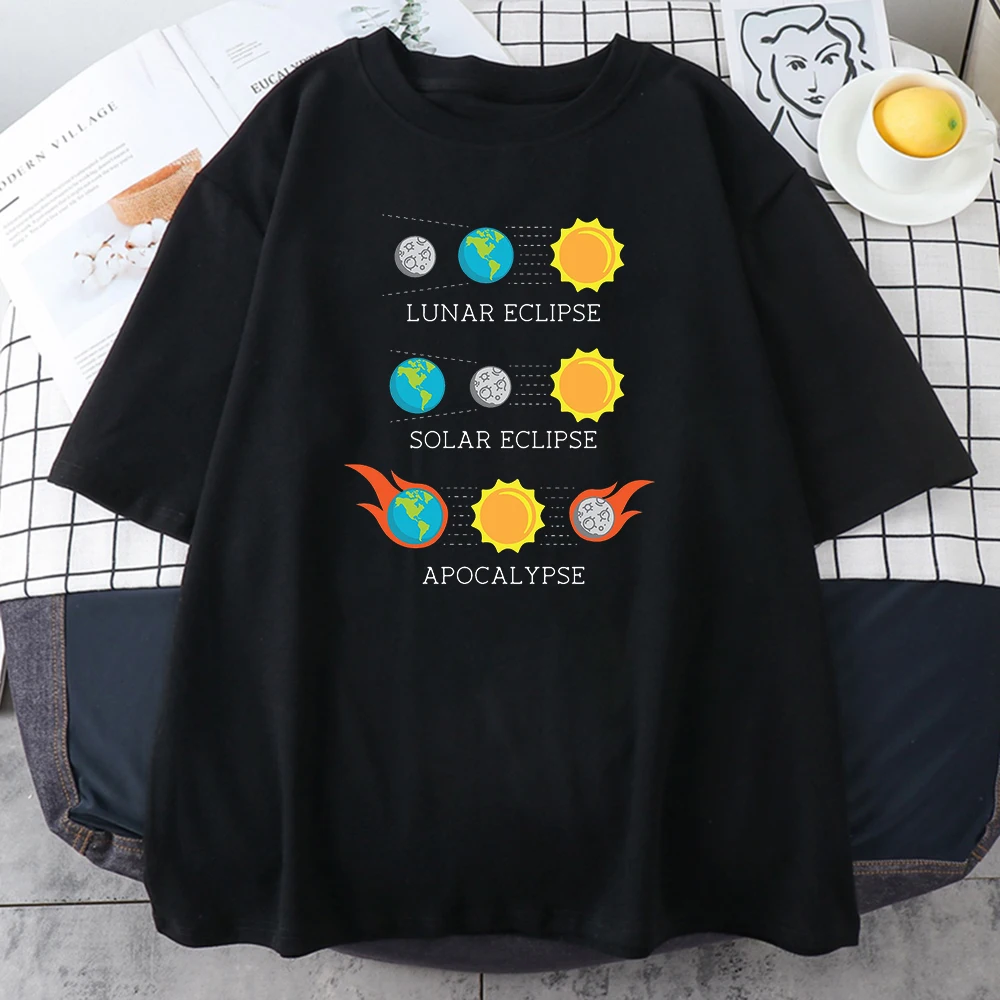 Solar Eclipse Printed Male Tshirts Harajuku Round Neck Short Sleeved Vogue Big Size Tshirt Retro Comfortable T Shirt For Men 
Solar Eclipse Printed Male Tshirts Harajuku Round Neck Short Sleeved Vogue Big Size Tshirt Retro Comfortable T Shirt For Men
