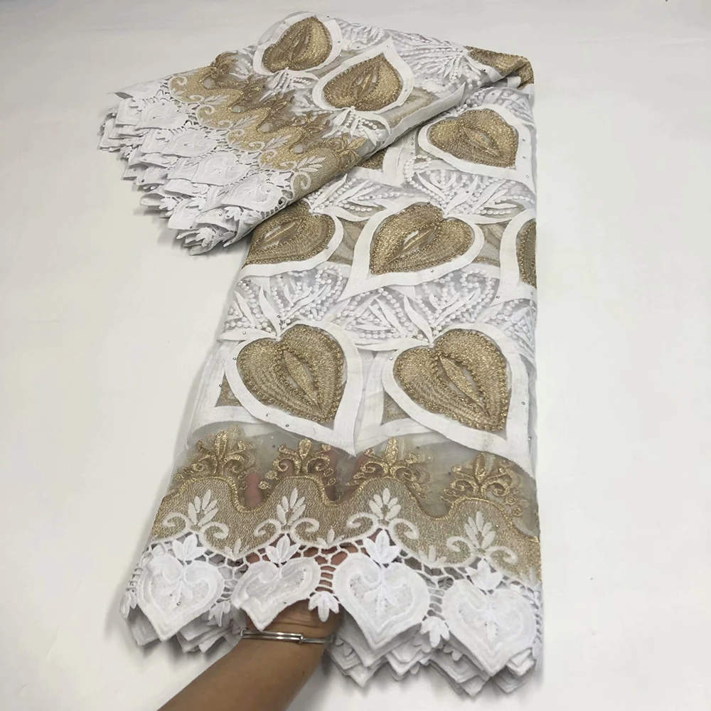 Gold white African french net lace fabric 2020 high quality guipure cord lace Nigerian mesh tulle sewing materials wedding party
Gold white African french net lace fabric 2020 high quality guipure cord lace Nigerian mesh tulle sewing materials wedding party