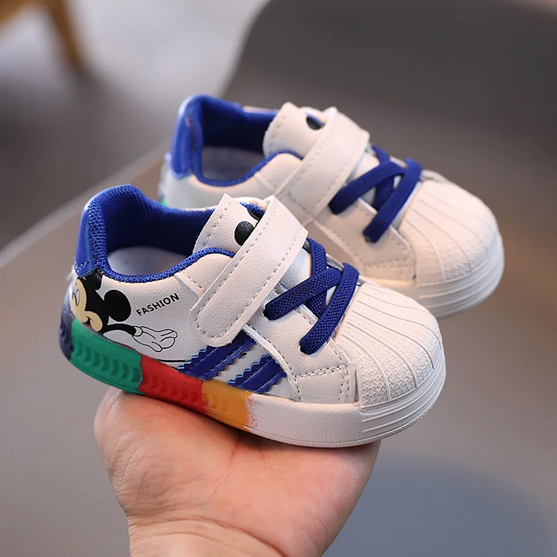 Classic 2021 Cute Disney Micky Mouse Boys Girls Shoes Lovely Cool Four Seasons Infant Tennis Sneakers Leisure Baby First Walkers
Classic 2021 Cute Disney Micky Mouse Boys Girls Shoes Lovely Cool Four Seasons Infant Tennis Sneakers Leisure Baby First Walkers
