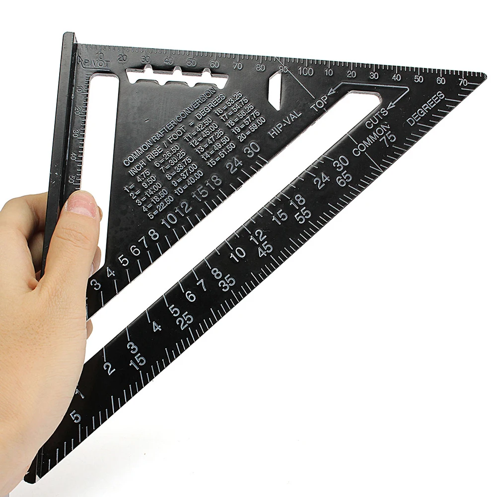 7 inch Wood Measure Ruler Profile Marking Tool Triangular Measure Ruler Woodwork Speed Square Triangle Angle Protractor
7 inch Wood Measure Ruler Profile Marking Tool Triangular Measure Ruler Woodwork Speed Square Triangle Angle Protractor