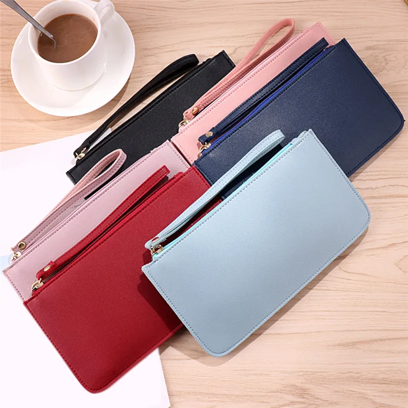Fashion Women Wallets Long PU Leather Wallet Female Zipper Slim Clutch Ladies Wristlet Ultra Thin Mobile Phone Bag Coin Purse
Fashion Women Wallets Long PU Leather Wallet Female Zipper Slim Clutch Ladies Wristlet Ultra Thin Mobile Phone Bag Coin Purse