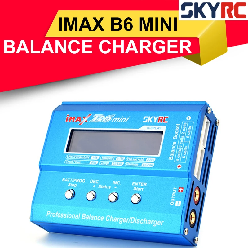 Балансирующее зарядное устройство SKYRC iMAX B6 Mini 60 Вт, зарядное устройство для 1-6S LiPo i-ion LiFe LiHV Nimh Nicd PB RC дрона
Балансирующее зарядное устройство SKYRC iMAX B6 Mini 60 Вт, зарядное устройство для 1-6S LiPo i-ion LiFe LiHV Nimh Nicd PB RC дрона