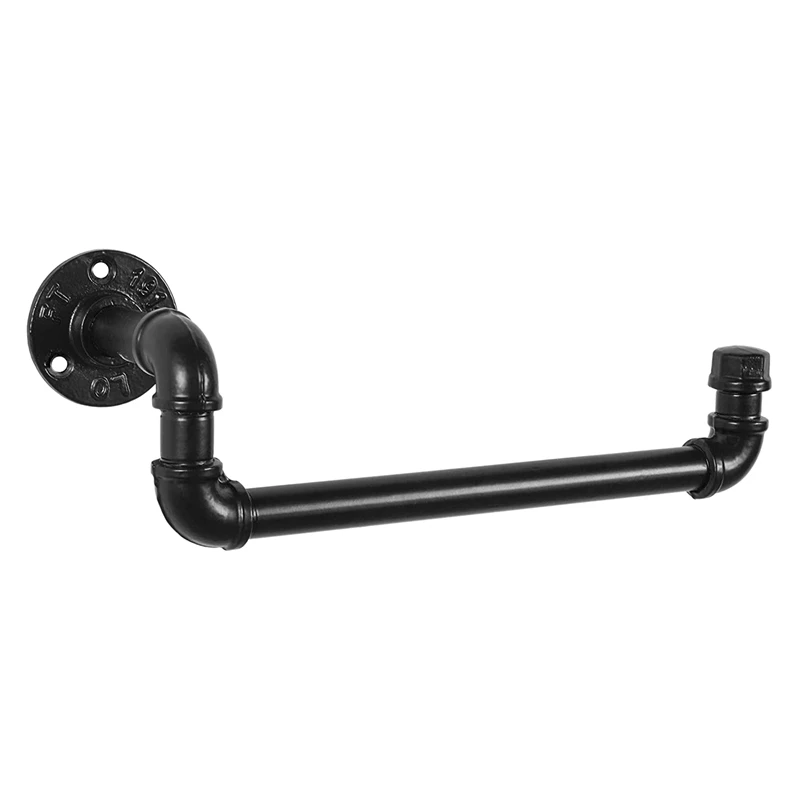 12.5 Inch Industrial Black Metal Pipe Wall Mounted Hand Single Bar Towel Rack, Bathroom Storage Rack Black 
12.5 Inch Industrial Black Metal Pipe Wall Mounted Hand Single Bar Towel Rack, Bathroom Storage Rack Black