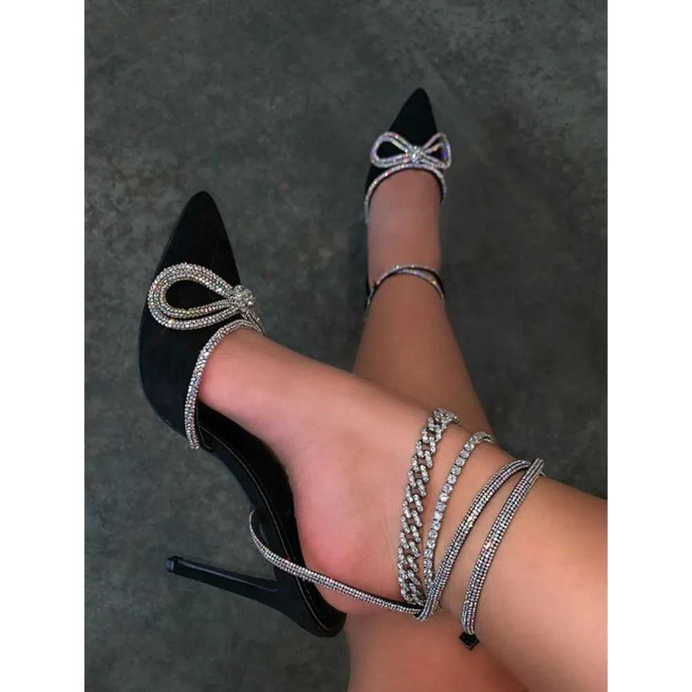 NAICEN Fashion Shoes Women Butterfly-knot Crystal Pointed Toe Ankle Straps Slik Wedding Party High Heels Shoes Zapatos De Mujer
NAICEN Fashion Shoes Women Butterfly-knot Crystal Pointed Toe Ankle Straps Slik Wedding Party High Heels Shoes Zapatos De Mujer