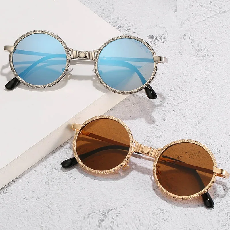 Фото Классические готические солнцезащитные очки в стиле стимпанк - купить