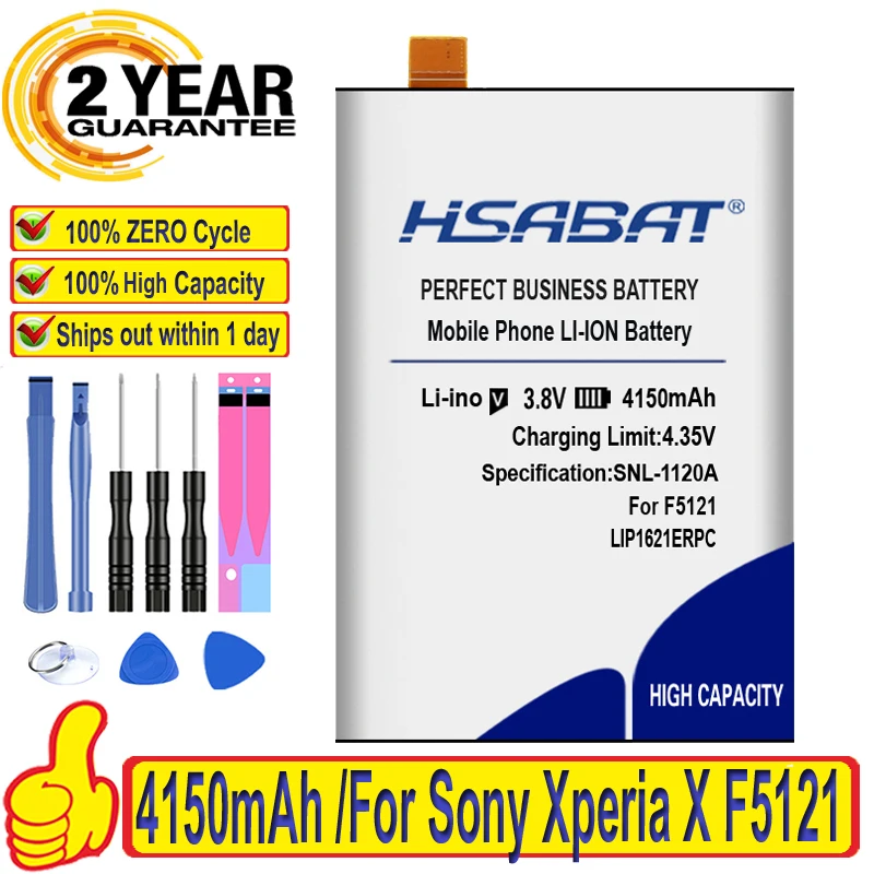 Аккумулятор LIP1621ERPC HSABAT на 4150 мА · ч для Sony Xperia X F5121 F5122 5 0 дюйма L1 G3311 G3312 G3313 в