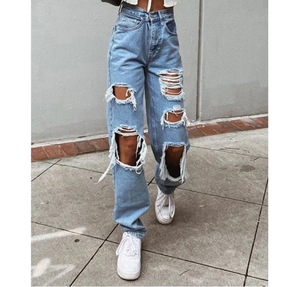 Jeans Women Summer Vintage Chic Distressed Hole Black High Waist Baggy Jeans Straight Leg Ripped Jeans For Fashion Streetwear
Jeans Women Summer Vintage Chic Distressed Hole Black High Waist Baggy Jeans Straight Leg Ripped Jeans For Fashion Streetwear
