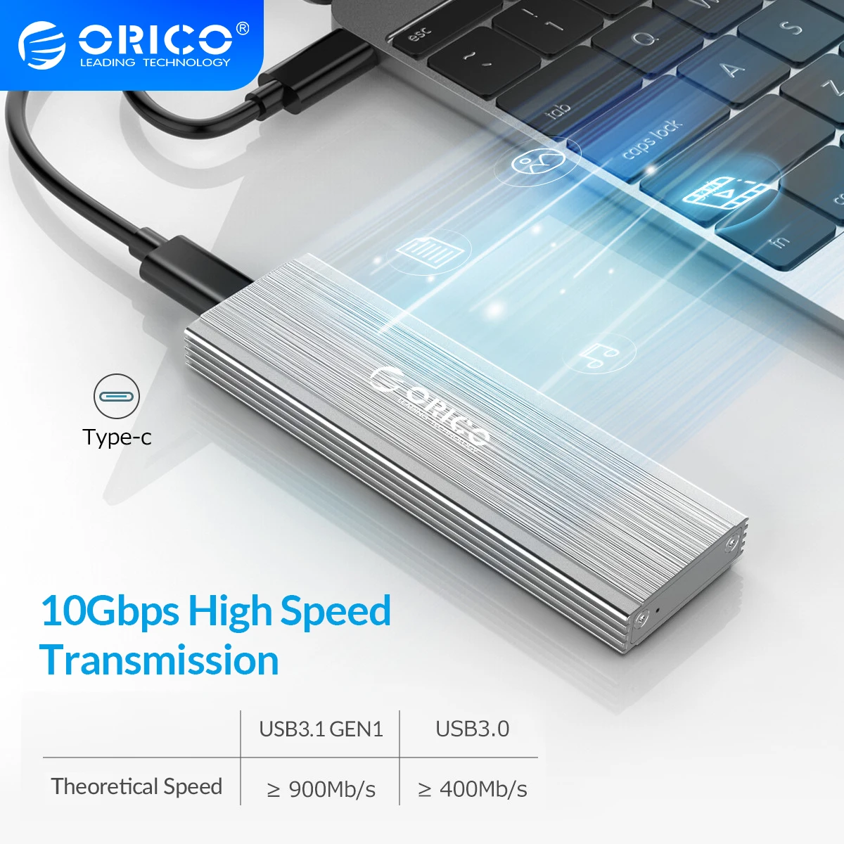 ORICO M.2 SSD Enclosure Adapter NVMe NGFF Aluminum M2 SSD Case USB3.1 Type-C Gen2 10Gbps for 2230/2242/2260/2280 SSD Up to 2TB
ORICO M.2 SSD Enclosure Adapter NVMe NGFF Aluminum M2 SSD Case USB3.1 Type-C Gen2 10Gbps for 2230/2242/2260/2280 SSD Up to 2TB