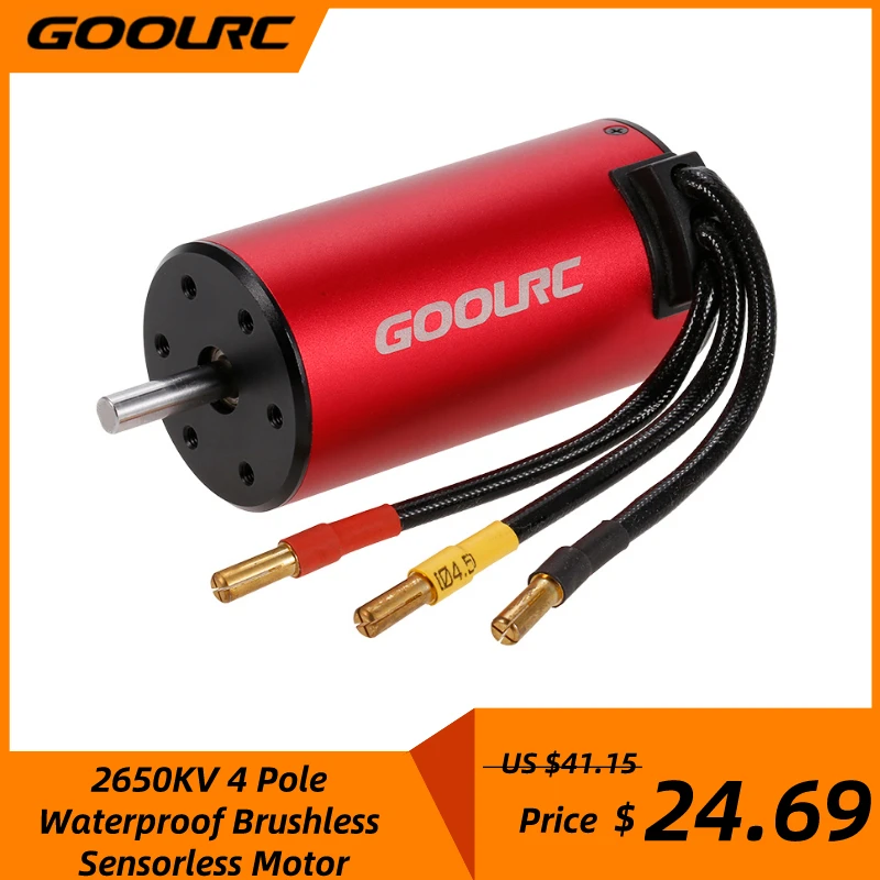 GoolRC S3670 2650KV 4 полюсный водонепроницаемый бесщеточный Бессенсорный двигатель для