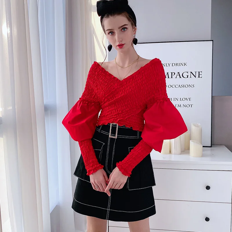 Женский Асимметричный пуловер Dabuwawa, однотонные рубашки с открытыми плечами, облегающие вечерние Блузы с рукавами-фонариками, DT1AST030
Женский Асимметричный пуловер Dabuwawa, однотонные рубашки с открытыми плечами, облегающие вечерние Блузы с рукавами-фонариками, DT1AST030