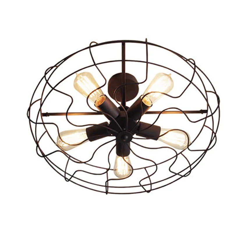 American country retro industrial wind fan chandelier personality creative aisle dining room living room bedroom ceiling lamp 
American country retro industrial wind fan chandelier personality creative aisle dining room living room bedroom ceiling lamp