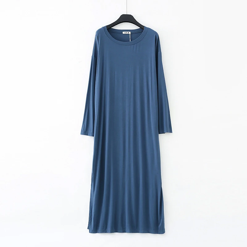 Night Gown For Women Modal Sleep Tops Loose Thin Long-Sleeved Home Service Female Solid Color Sexy Pajamas Plus Size Dress
Night Gown For Women Modal Sleep Tops Loose Thin Long-Sleeved Home Service Female Solid Color Sexy Pajamas Plus Size Dress