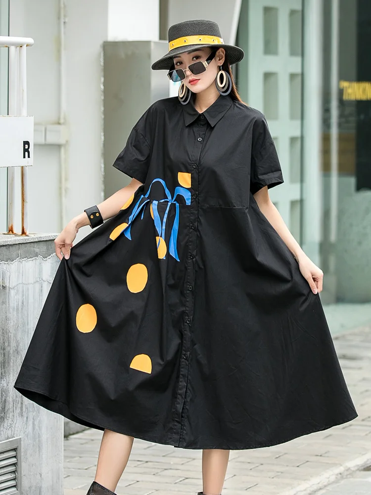 Vefadisa Fashion Stitching Color Women Dress 2021 Summer Patchwork Blouse Dress Lapel Casual Print Female Dress Black QYF6019
Vefadisa Fashion Stitching Color Women Dress 2021 Summer Patchwork Blouse Dress Lapel Casual Print Female Dress Black QYF6019