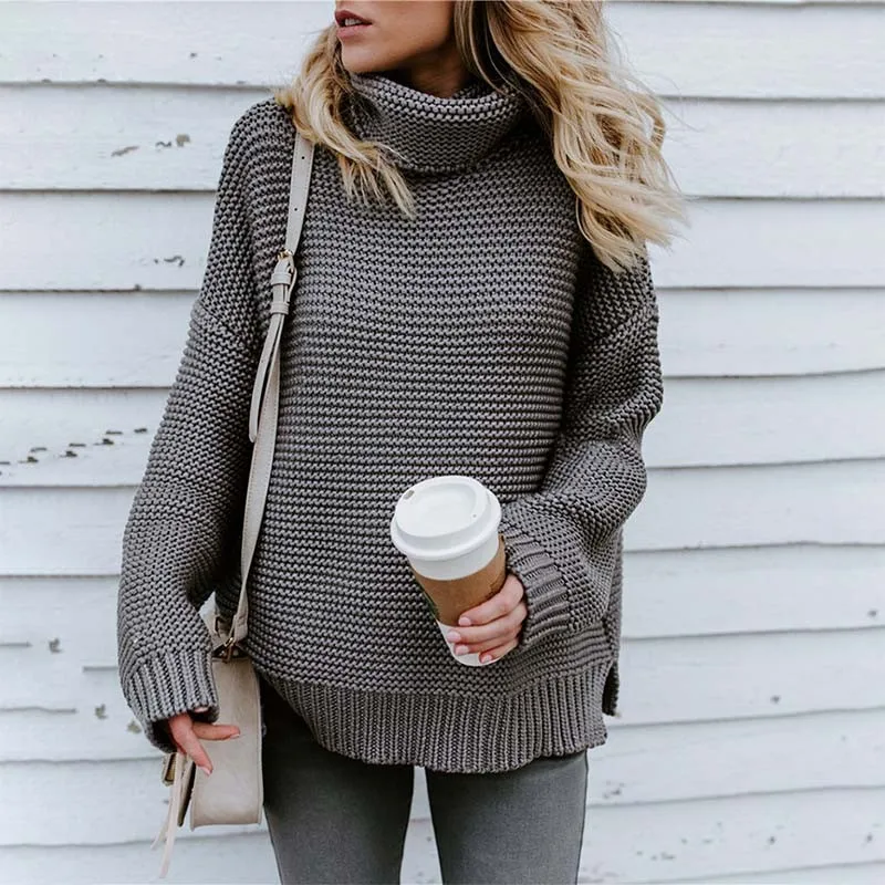 Autumn Winter Turtleneck Sweater Women's Clothing Solid Long Sleeve Knitted Sweater Pullover Elegant Loose Casual Sweaters Pulls
Autumn Winter Turtleneck Sweater Women's Clothing Solid Long Sleeve Knitted Sweater Pullover Elegant Loose Casual Sweaters Pulls