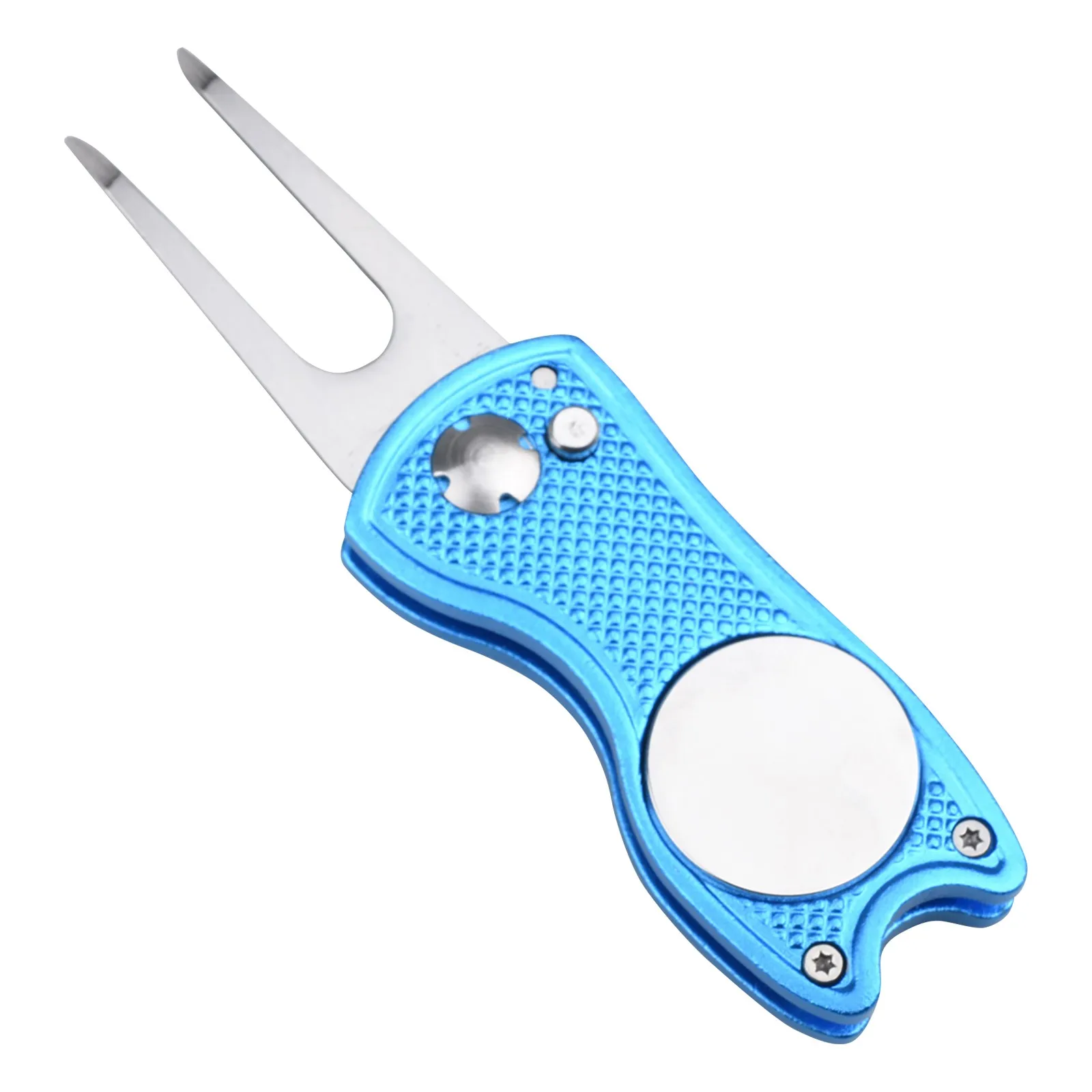 Foldable Golf Pitch Fork Golf Green Fork Folding Golf Repair Fork Tool Metal Aluminium Handle Golf Pitchfork Golf Accessories
Foldable Golf Pitch Fork Golf Green Fork Folding Golf Repair Fork Tool Metal Aluminium Handle Golf Pitchfork Golf Accessories