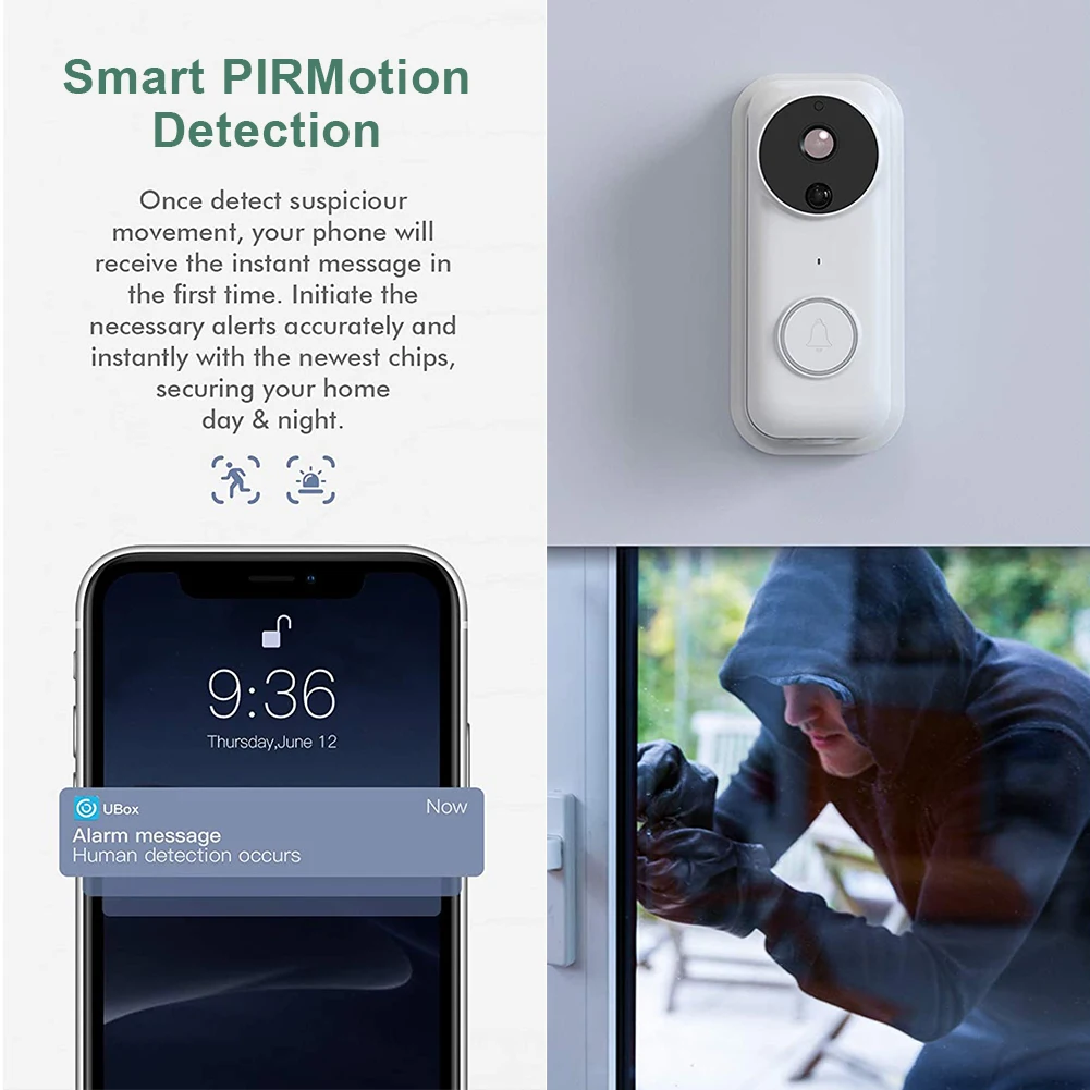 Video Doorbell Camera Smart Door View Ring With 1080P HD Motion Detection Audio Voice Conversion Cloud SD Storage Security
Video Doorbell Camera Smart Door View Ring With 1080P HD Motion Detection Audio Voice Conversion Cloud SD Storage Security