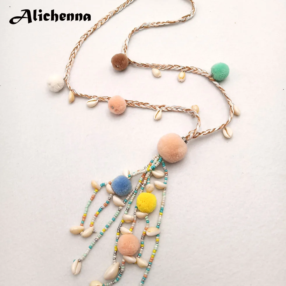 bohemian women coloful rope necklace boho ethnic statement Rice beads shell pendant long necklace party Banquet essential gift
bohemian women coloful rope necklace boho ethnic statement Rice beads shell pendant long necklace party Banquet essential gift