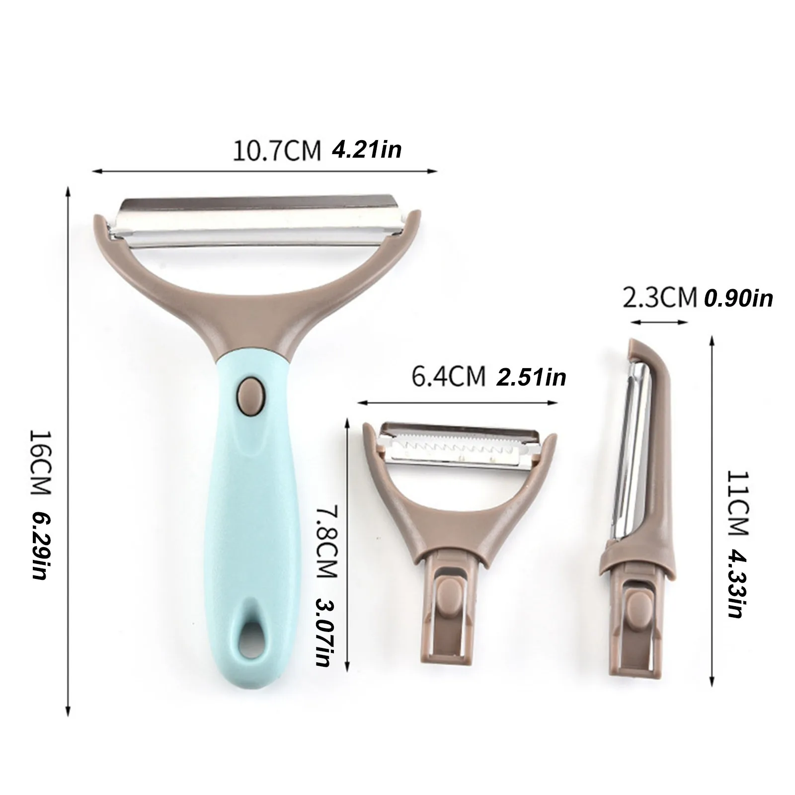 3PC Blade Stainless Steel Peeler Set Julienne Cutter Peeler Potato Carrot Grater Vegetable Peelers for Kitchen Tool Accessories
3PC Blade Stainless Steel Peeler Set Julienne Cutter Peeler Potato Carrot Grater Vegetable Peelers for Kitchen Tool Accessories