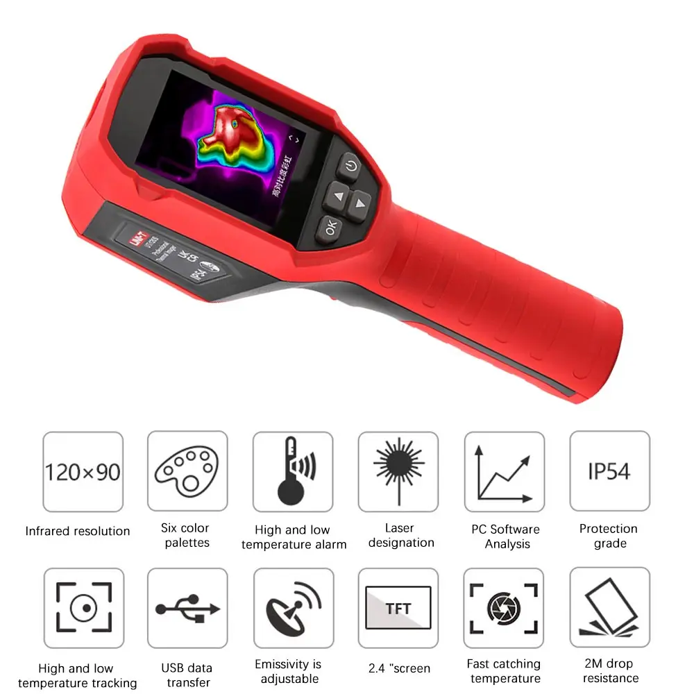 UNI-T UTi120S Infrared Thermal Imager PCB Circuit Industrial Testing Temperature Thermal Camera Floor Heating Tube Tester New 
UNI-T UTi120S Infrared Thermal Imager PCB Circuit Industrial Testing Temperature Thermal Camera Floor Heating Tube Tester New